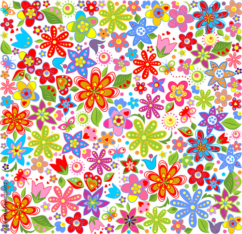 Fototapeta Spring floral wallpaper