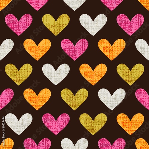 Fototapeta seamless heart pattern background