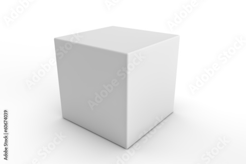cube square white blank packaging design
