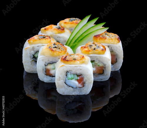 Fototapeta Baked Sushi Set