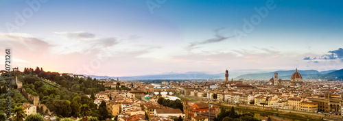 Fototapeta Firenze, Panoramica al Tramonto