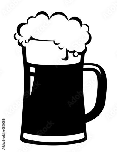 black beer mug