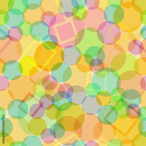  seamless abstract pattern, circles and squares, vector illustrat