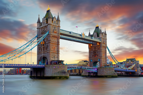 Lacobel Tower Bridge in London, UK