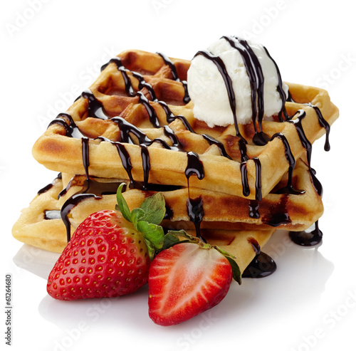 Fototapeta Belgium waffles