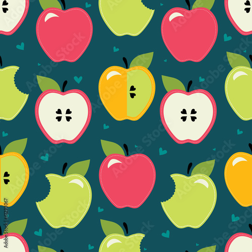  Apple. Seamless pattern.