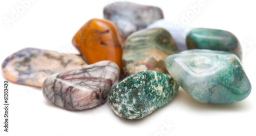 semi-precious stones isolated