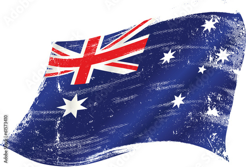 Fototapeta Australian flag grunge