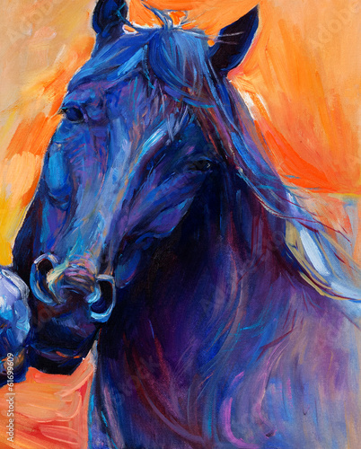 Fototapeta Blue horse