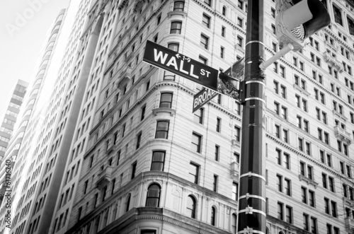 Fototapeta Sign for Wall Street New York City