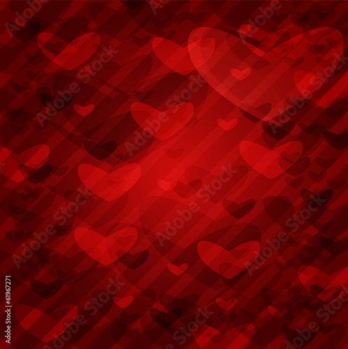  Valentine`s Day red shines abstract background.
