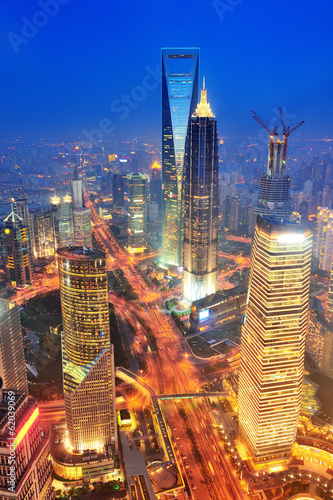  Shanghai aerial at dusk