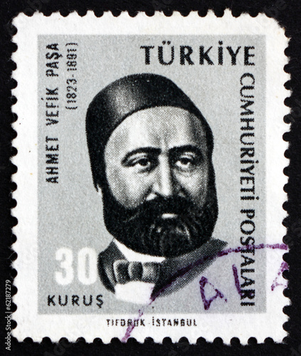 Postage stamp Turkey 1965 Ahmet Vefik Pasha, Playwright