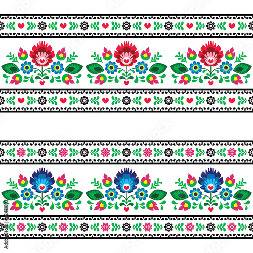 Lacobel Seamless Polish folk pattern with flowers