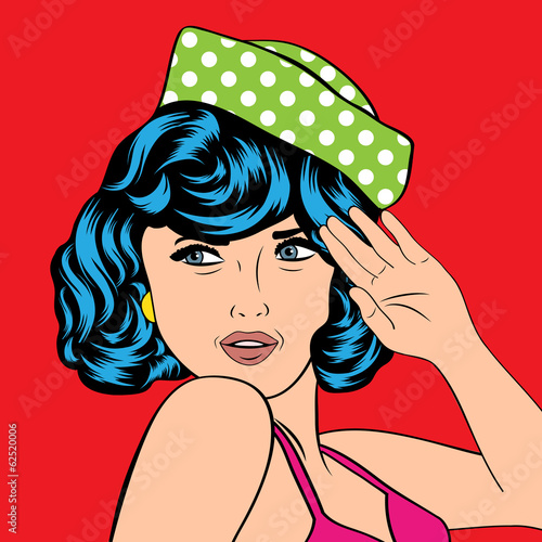 pop-artu-retro-kobieta-w-stylu-komiksow