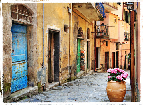 Fototapeta old streets of Italian villages