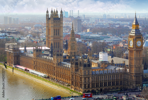 Fototapeta Big Ben and Houses of Parliament, London, UK