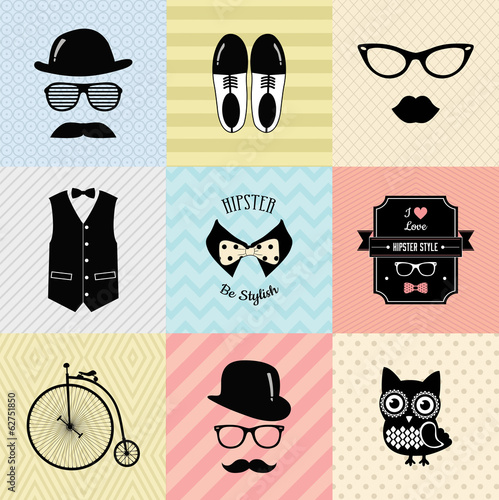  Hipster Vintage Cute Fashion Background
