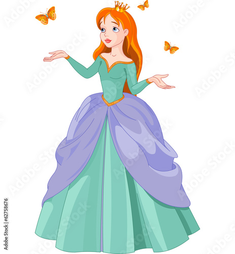 Fototapeta Princess and butterflies