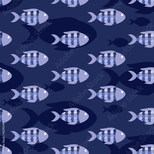 Fototapeta vector seamless pattern of fish