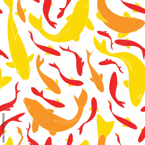  Fishes seamless pattern