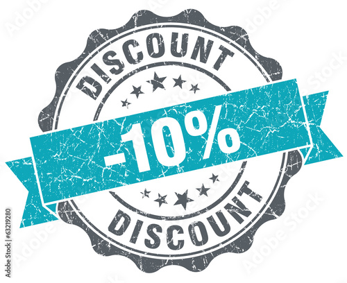 Discount blue grunge retro style isolated seal