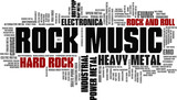 Rock Music Styles Word Cloud Bubble Tag Tree vector