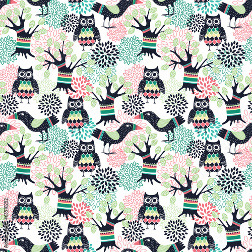  Forest seamless pattern