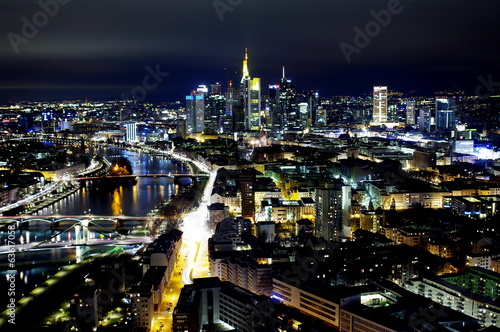 Fototapeta Frankfurt am Main bei Nacht