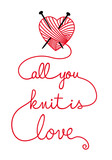 all you knit is love  vector