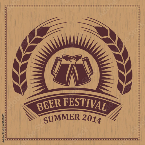 Fototapeta Beer festival icon symbol - vector design