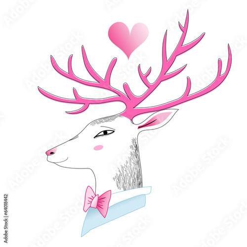 Lacobel portrait of a deer