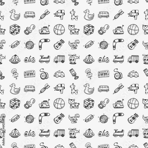  seamless doodle toy pattern