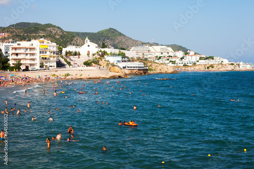 Fototapeta Mediterranean resort town. Sitges