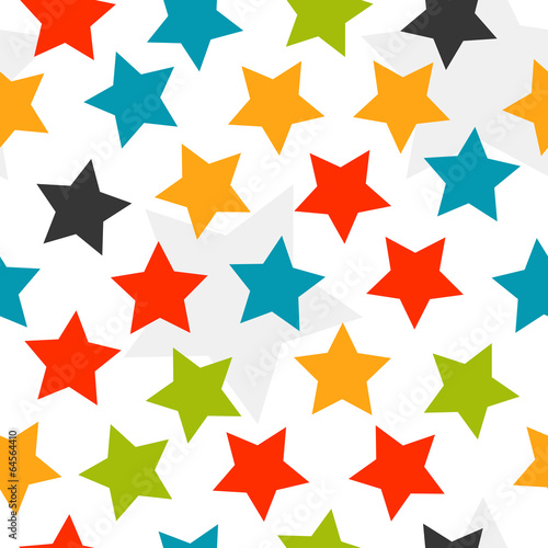  Colorful stars seamless background