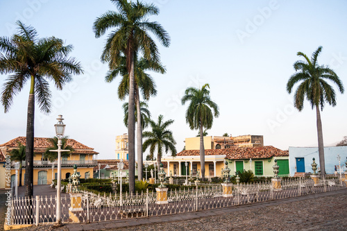 Fototapeta A view of plaza mayor in Trinidad, Cuba