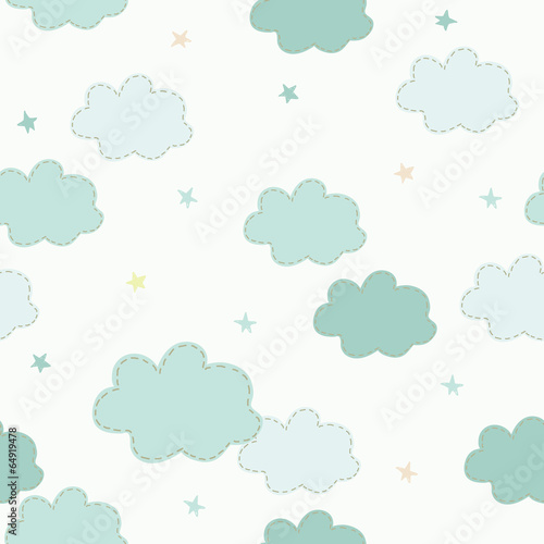 Lacobel Seamless pattern with clouds
