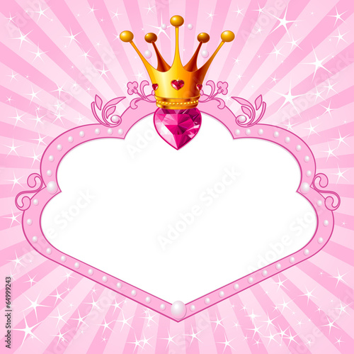Lacobel Princess pink frame