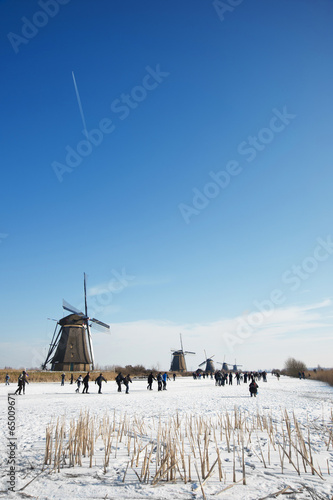Fototapeta windmill in Kinderdijk, Netherlands