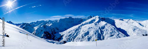 Fototapeta panoramique Alpes Paysage de montagne