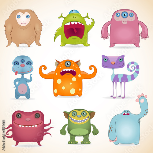 Lacobel Cartoon monsters set