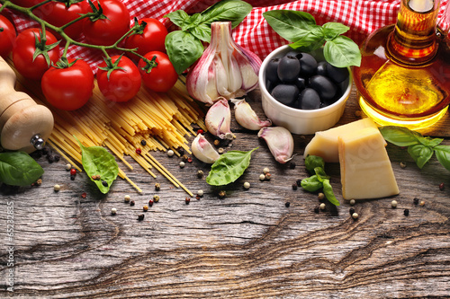 Poster Vegetables,herbs and spices for Italian food