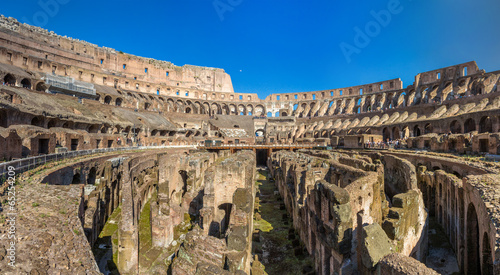  Arena of Flavian Amphitheatre (Colosseum) in Rome, Italy