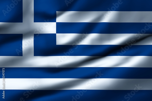Fototapeta Waving flag, design 1 - Greece