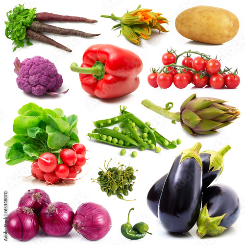 Fototapeta collage di verdura fresca