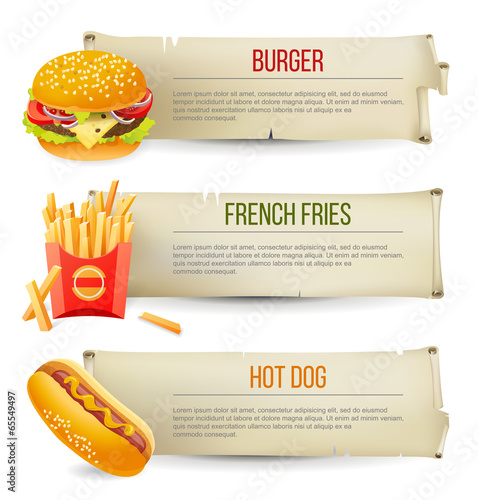  Fast food banners