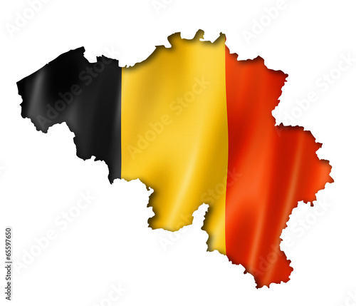 Fototapeta Belgian flag map
