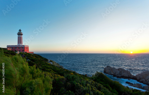  Lighthouse of Capri Island, Italy, Europe