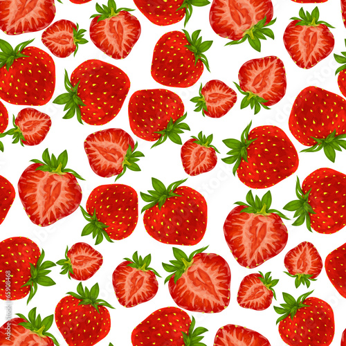 Fototapeta Strawberry seamless pattern