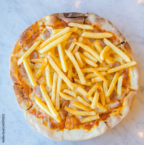 Fototapeta French fries Pizza